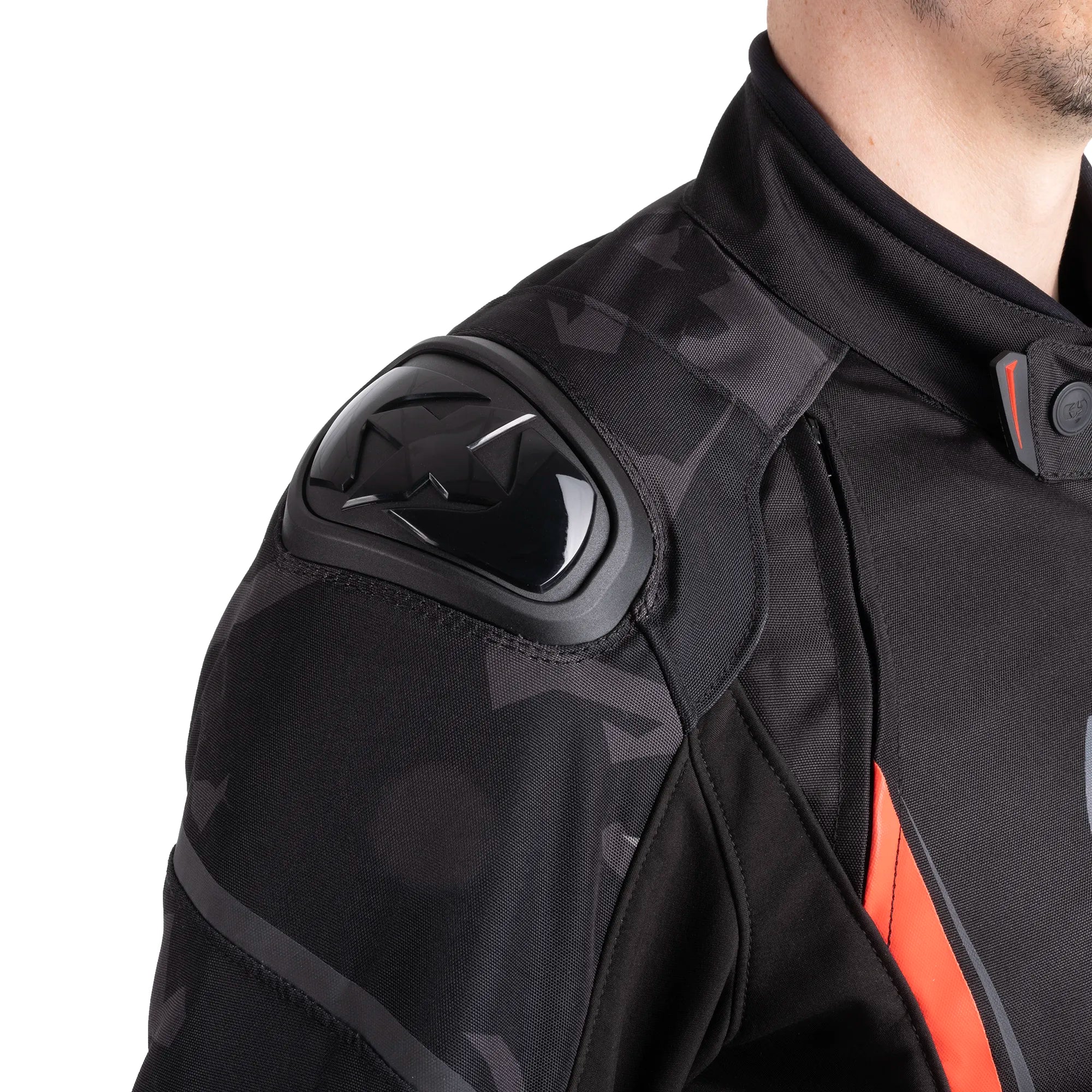 Oxford Omega 1.0 D2D Men’s Touring Motorcycle Jacket Stealth Black Camo Red