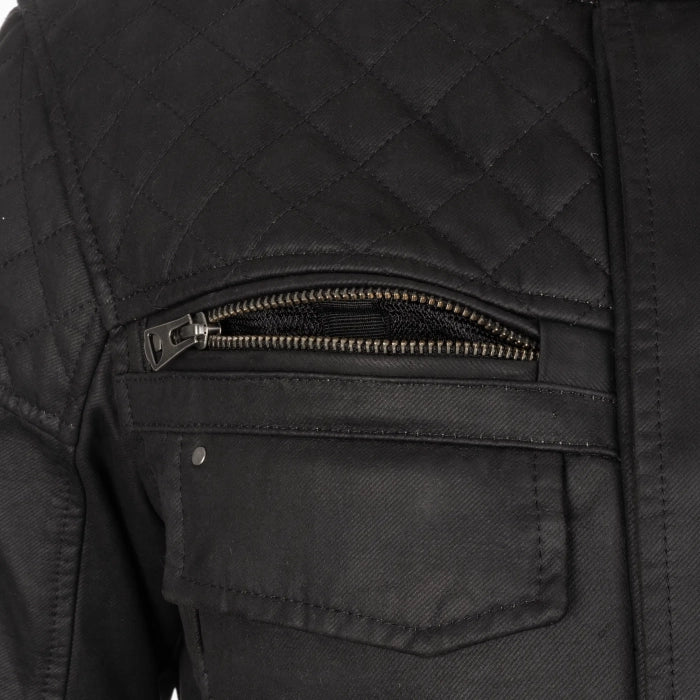 OXFORD HARDY 2.0 WAX MEN’S MOTORCYCLE JACKET BLACK