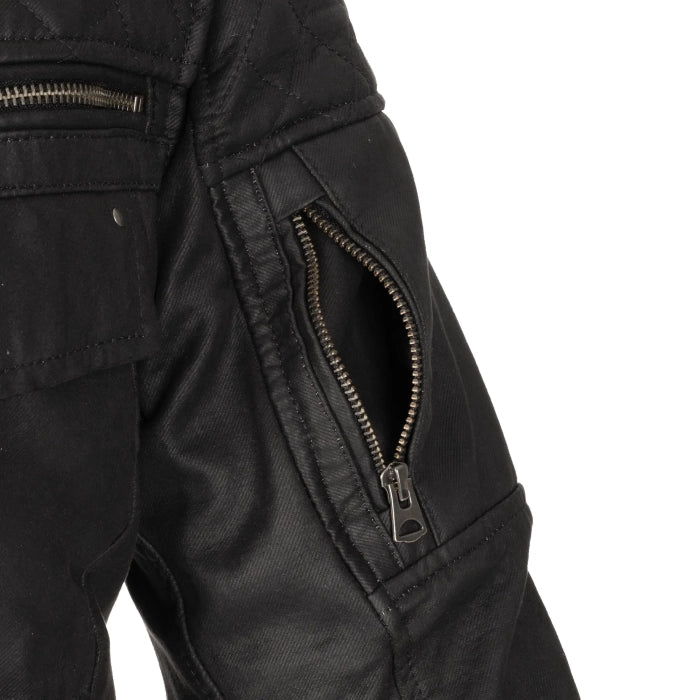 OXFORD HARDY 2.0 WAX MEN’S MOTORCYCLE JACKET BLACK