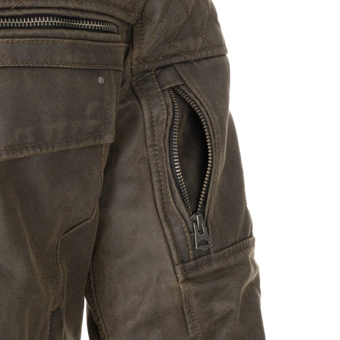 Oxford Hardy 2.0 Wax Men’s Motorcycle Jacket Khaki