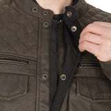 OXFORD HARDY 2.0 WAX MEN’S MOTORCYCLE JACKET KHAKI