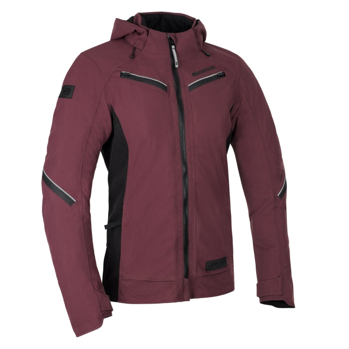 Oxford Mondial Street Dry2Dry Women’s Motorcycle Jacket Plum maximomoto.uk!
