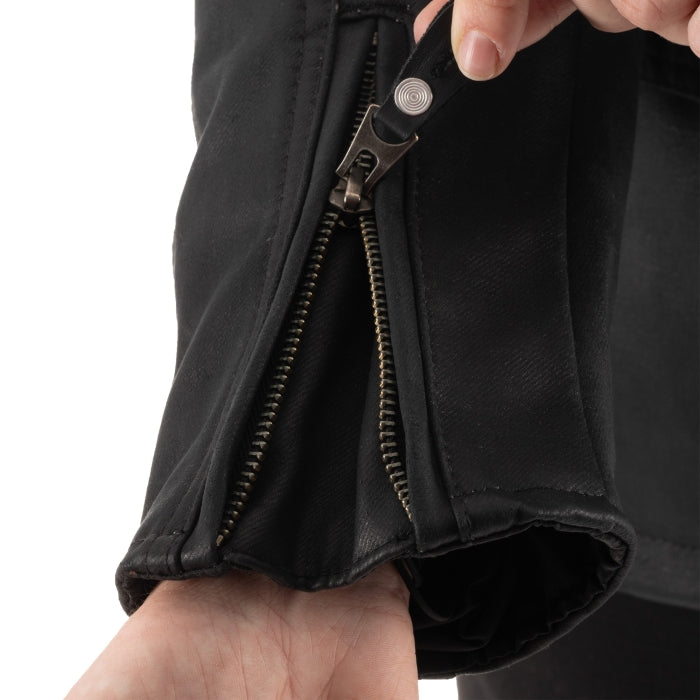 Oxford Sterling Dry2Dry Women’s Wax Cotton Motorcycle Jackets Black 