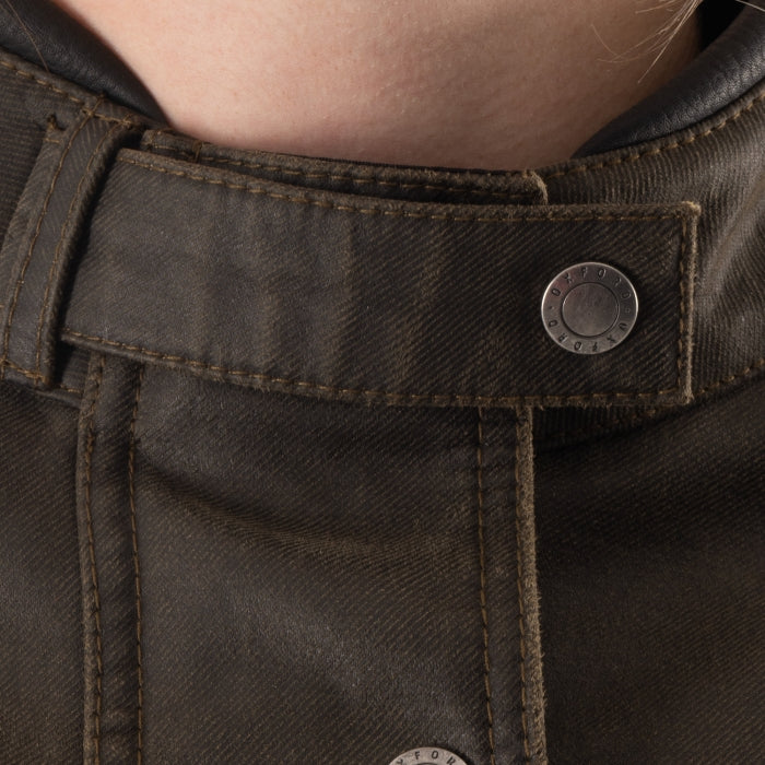 Oxford Sterling Dry2Dry Women’s Wax Cotton Motorcycle Jackets Khaki