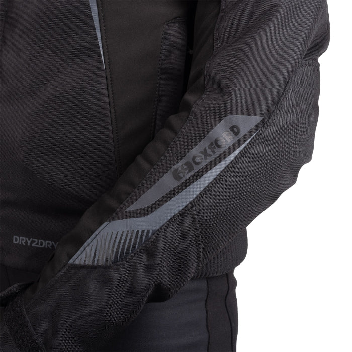 Oxford Omega 1.0 Dry2Dry Women’s Motorcycle Jacket Stealth Black