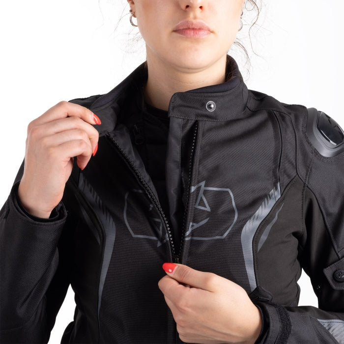Oxford Omega 1.0 Dry2Dry Women’s Motorcycle Jacket Stealth Black