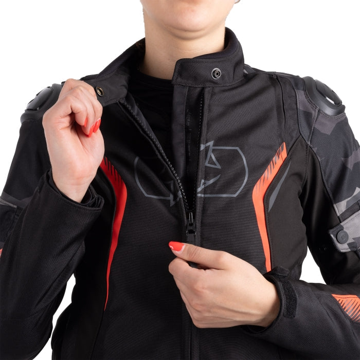 Oxford Omega 1.0 Dry2Dry Women’s Jacket Black Camo Red 