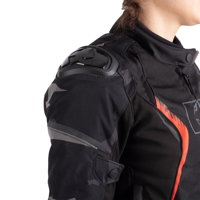 Oxford Omega 1.0 Dry2Dry Women’s Jacket Black Camo Red 