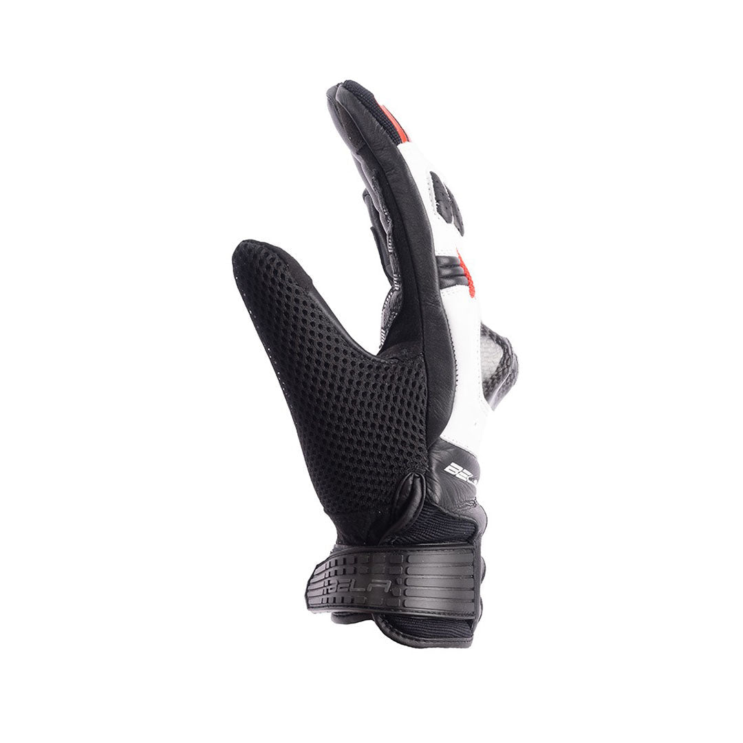 BELA Air Flow Man - Gloves - Black White Red MaximomotoUK