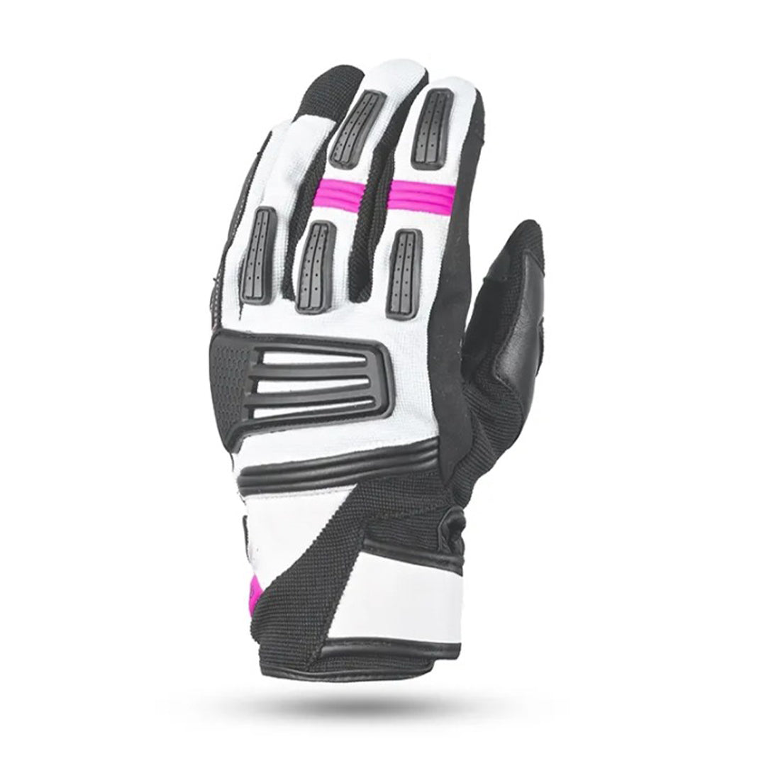 bela arizon lady gloves black, white and pink back side view