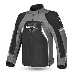 bela cordaniel textile jacket black and dark-gray front side view