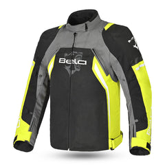 BELA Cordaniel - Textile Jacket - Black/Dark Gray/ Yellow Flouro MaximomotoUK