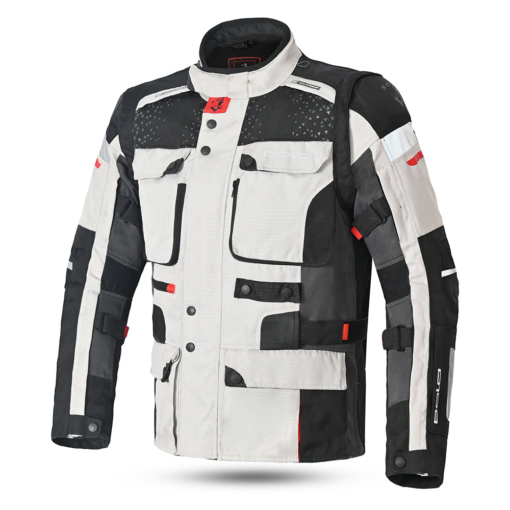 bela crossroad extreme wr the winter jacket ice-gray and black front side view