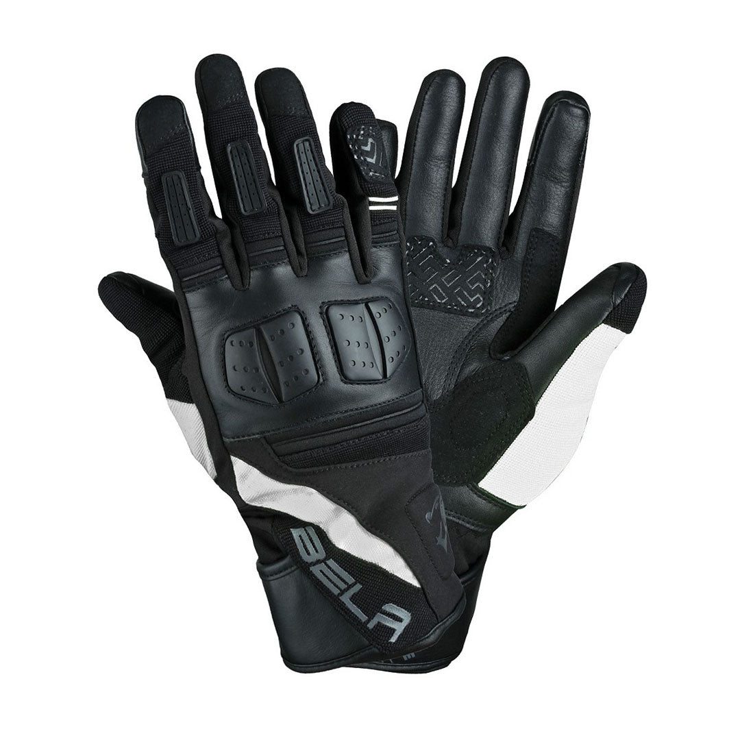 BELA Highway - Winter Gloves - Black White MaximomotoUK