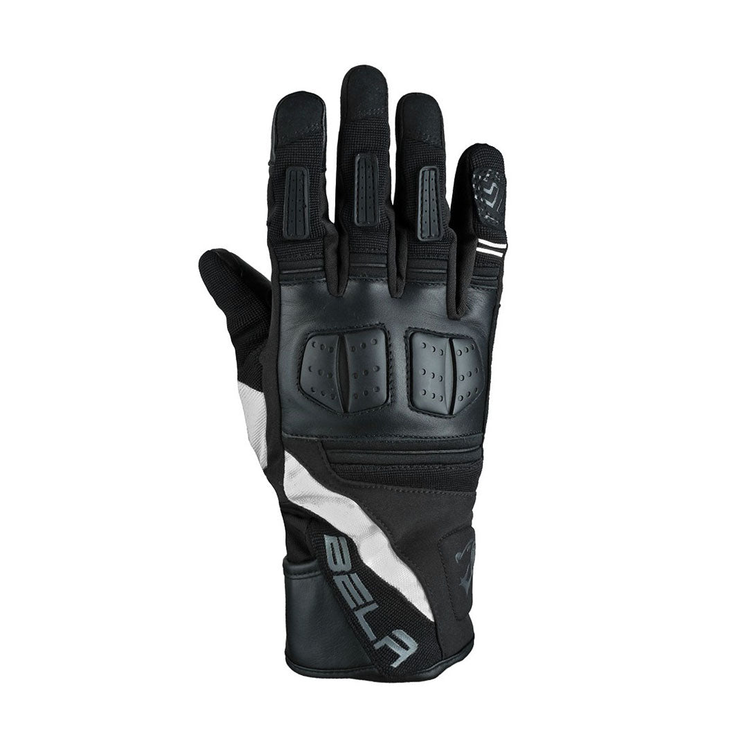bela highway winter black and white gloves back side view