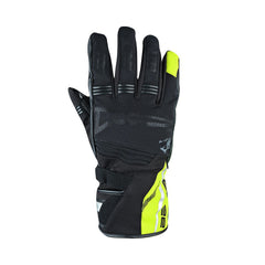 bela iglo black, yellow flouro and gray gloves back side view