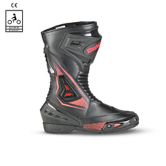 bela master man racing boot black and red side view