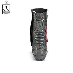 bela master man racing boot black and red back side view
