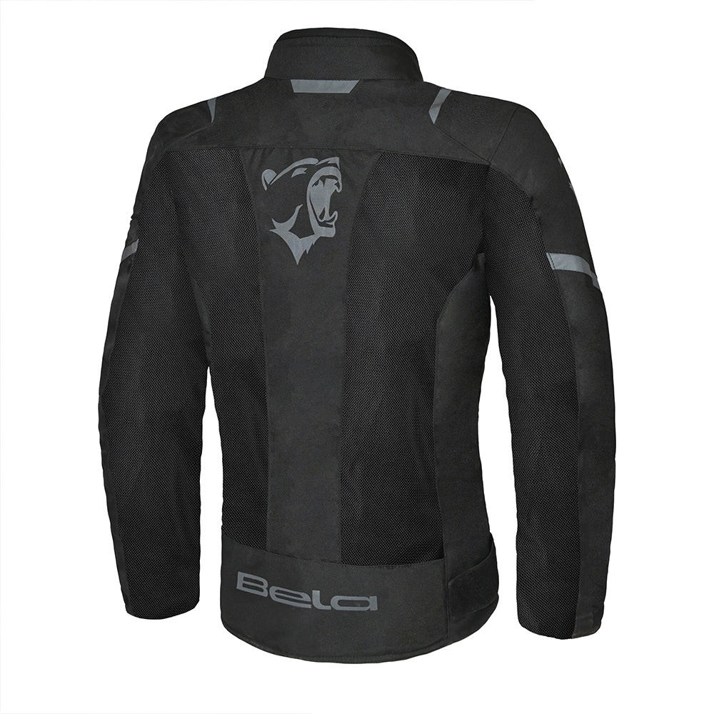 bela mesh pro lady textile jacket black back side view