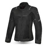 bela mesh pro lady textile jacket black front side view