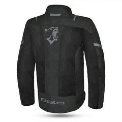 bela mesh pro man textile jacket black back side view