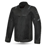 bela mesh pro man textile jacket black front side view