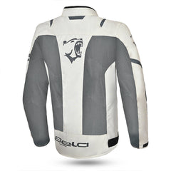 bela mesh pro man textile jacket ice and gray back side view