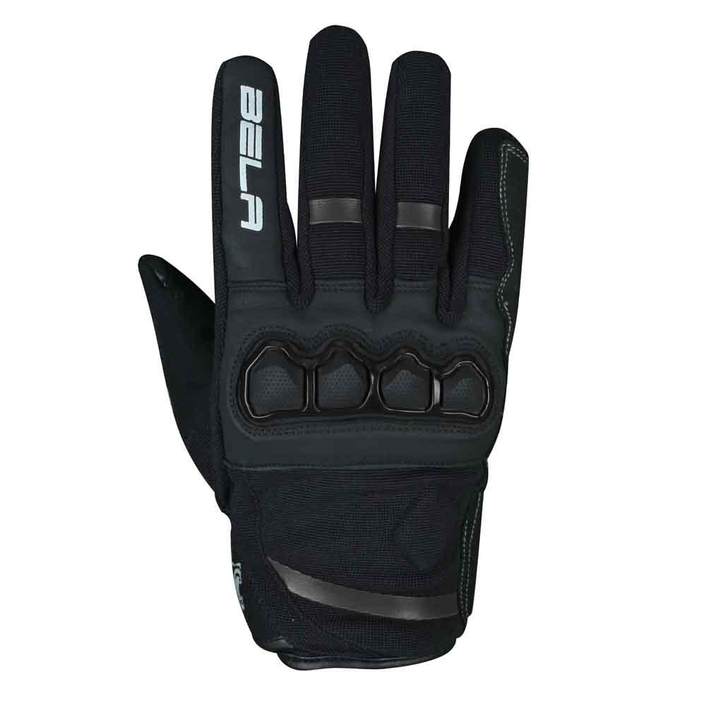 bela tracker black and gray gloves back side view