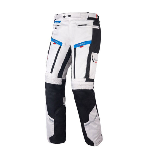 bela transformer textile pant black, blue and ice front side view