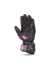 bela venom rs racing lady black and pink gloves front side view
