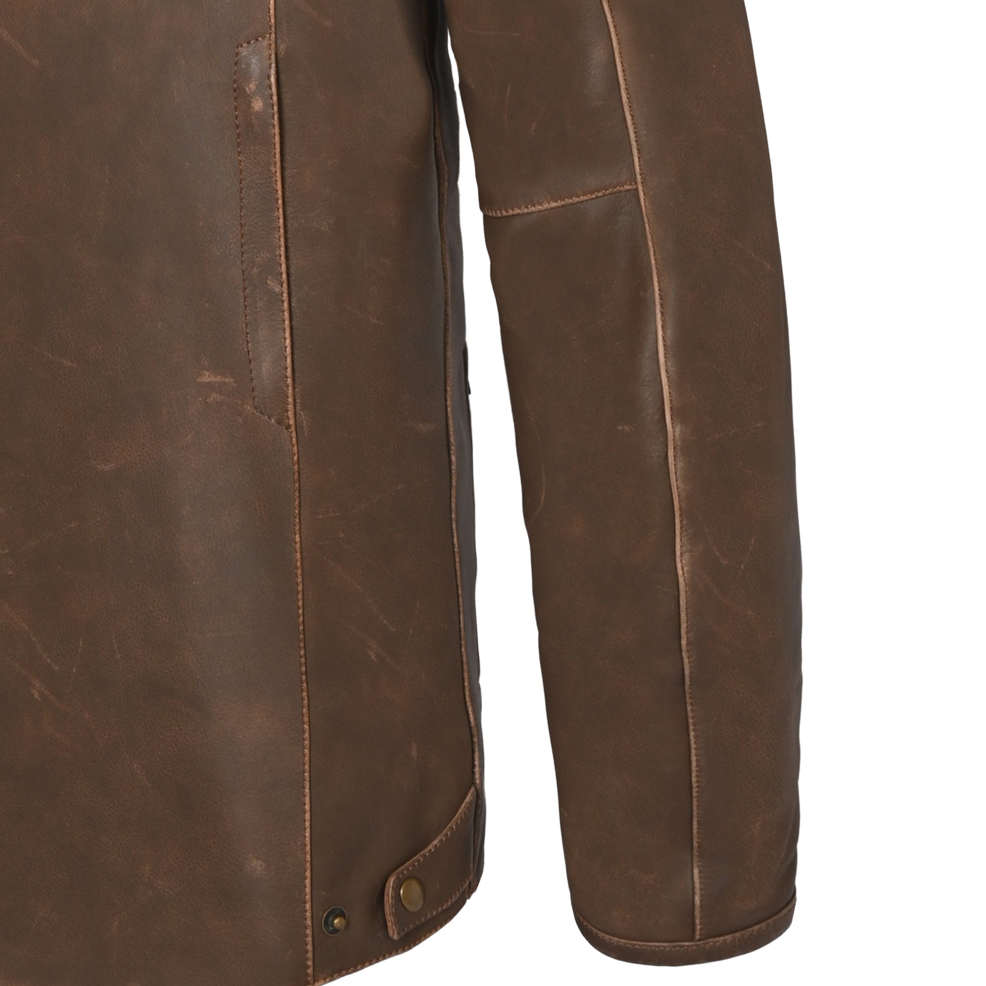 Bela Stark - Leather Jacket - Vintage Brown Beige MaximomotoUK