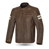 Bela Stark - Leather Jacket - Vintage Brown Beige MaximomotoUK
