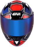 GIVI H506 - Glossy White Blue Red MaximomotoUK