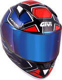 GIVI H506 - Glossy White Blue Red MaximomotoUK