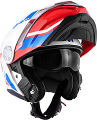 GIVI HX33 - Glossy White Red Blue MaximomotoUK