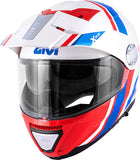 GIVI HX33 - Glossy White Red Blue MaximomotoUK