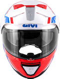 GIVI HX33 - Glossy White Red Blue MaximomotoUK