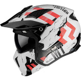 MT STREETFIGHTER FULL FACE OFF ROAD SKULL MOTORBIKE MOTORCYCLE MX CRASH HELMET - Gloss Pearl White MaximomotoUK