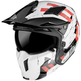 MT STREETFIGHTER FULL FACE OFF ROAD SKULL MOTORBIKE MOTORCYCLE MX CRASH HELMET - Gloss Pearl White MaximomotoUK