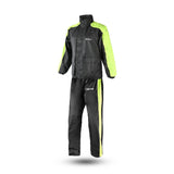 R-TECH Camou 2 PC Rain Suit - Black Yellow Flouro MaximomotoUK