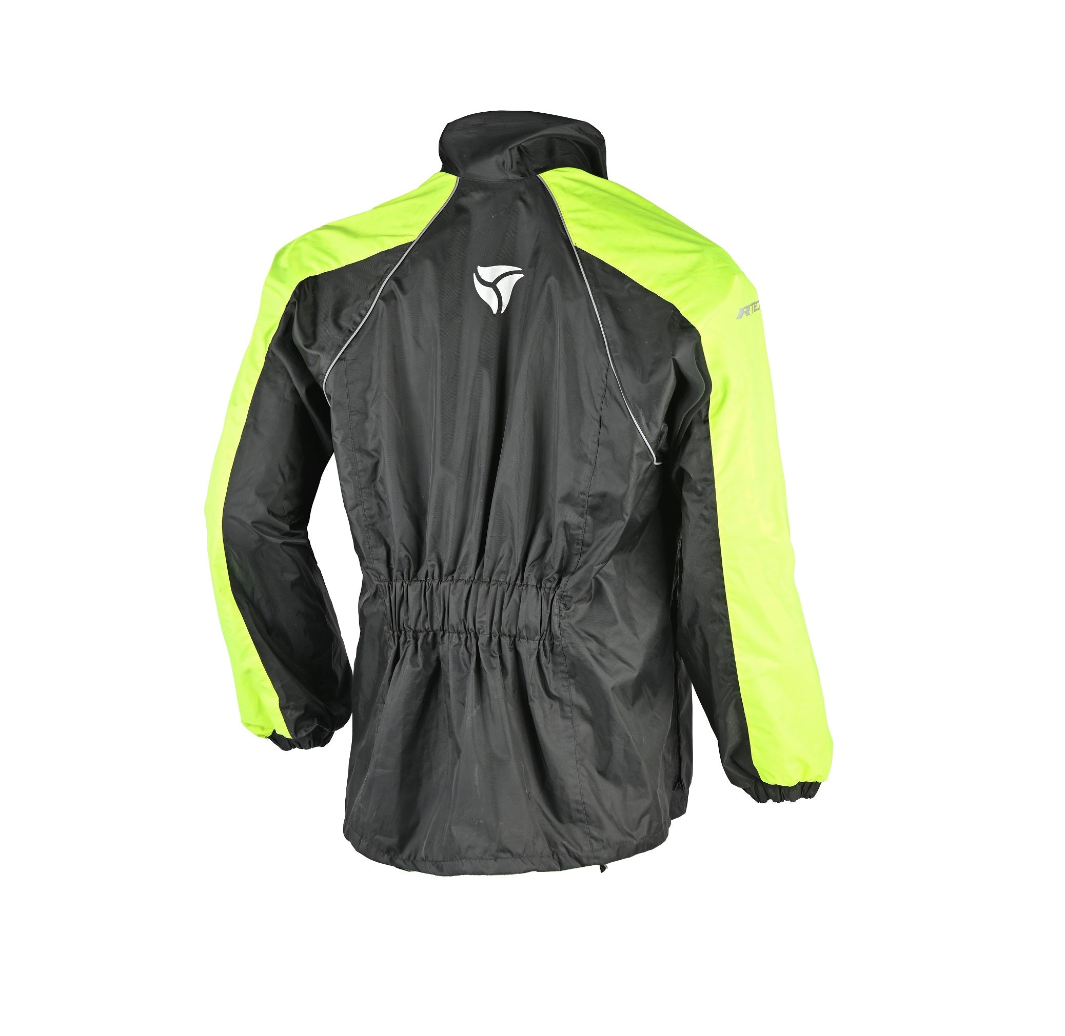 R-TECH Camou Waterproof Rain Tracker Jacket - Black Yellow Flouro MaximomotoUK