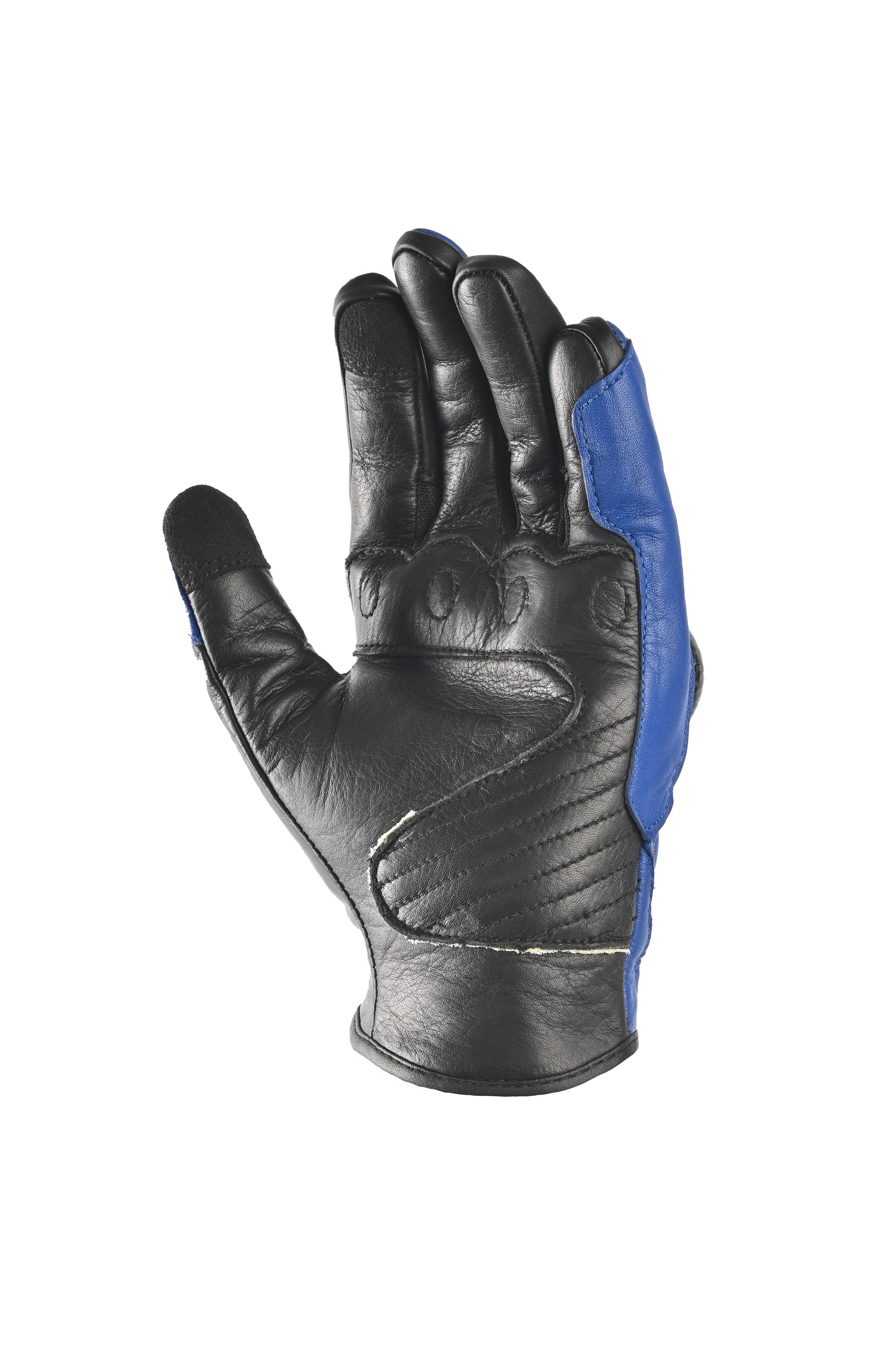 r-tech falcon black and blue gloves front side view