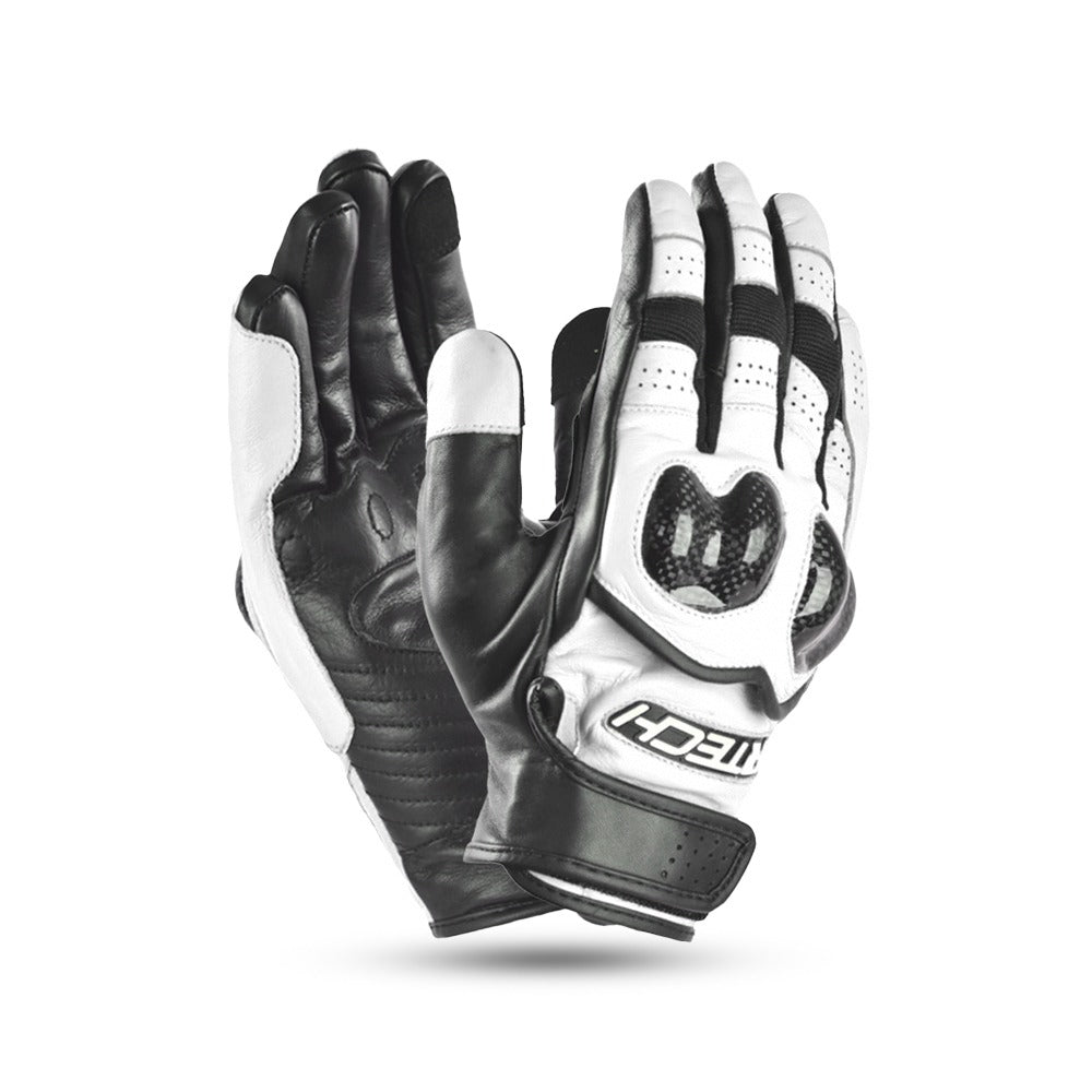 r-tech falcon black and white gloves front and back side view