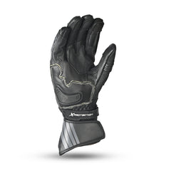 r-tech gp black gloves front side view