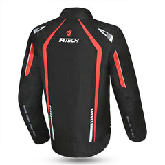 r-tech marshal textile jacket black and red back side view