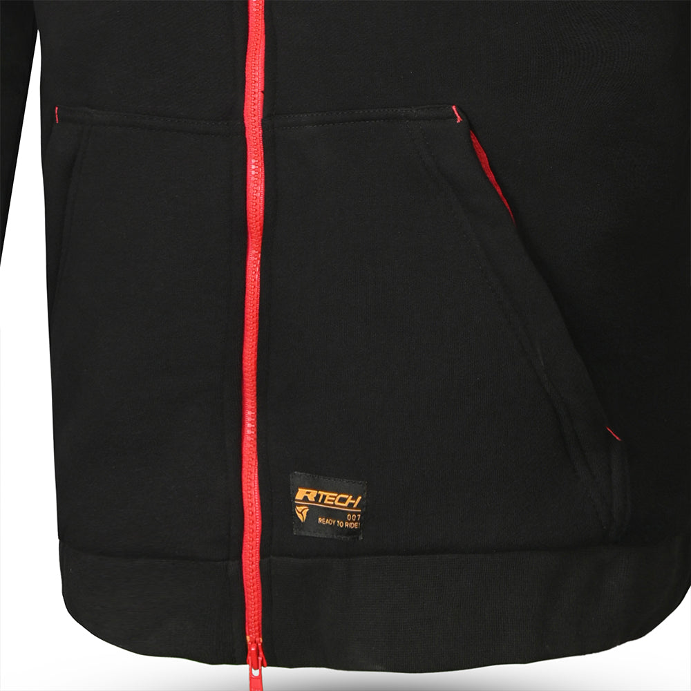 R-TECH Route 91 - Hoodie - Black/Red MaximomotoUK