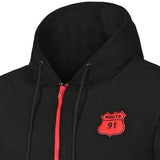 R-TECH Route 91 - Hoodie - Black/Red MaximomotoUK