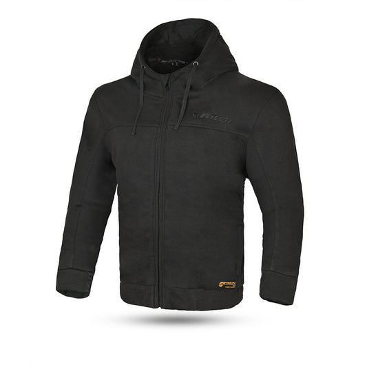 r-tech suspension hoodie black front side view