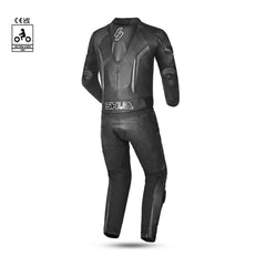 shua infinity 2 pc black and dark grey racing suit back side view
