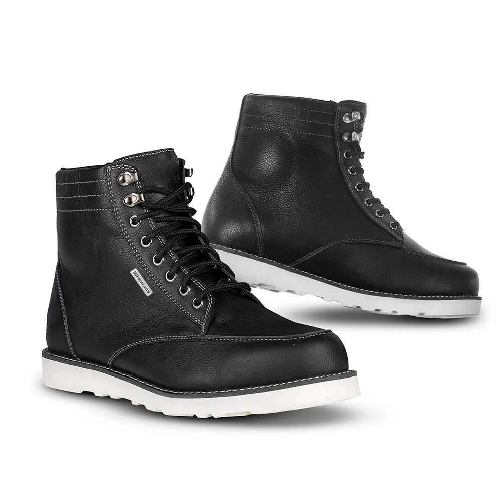 bela brigthon leather boots urban boot black front back